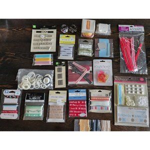 LOT - Journal Scrapbook Embellishments Ribbon & Accessories Retired New #26